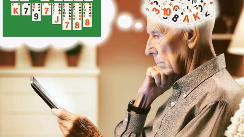 cognitive training elderly person solving puzzle