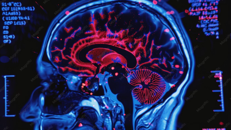 brain scan showing neural connectivity