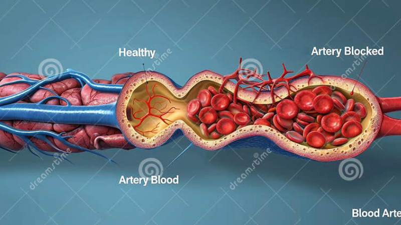 cerebral microvascular network medical illustration
