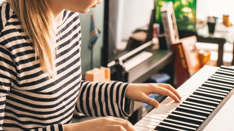 person practicing juggling or playing piano