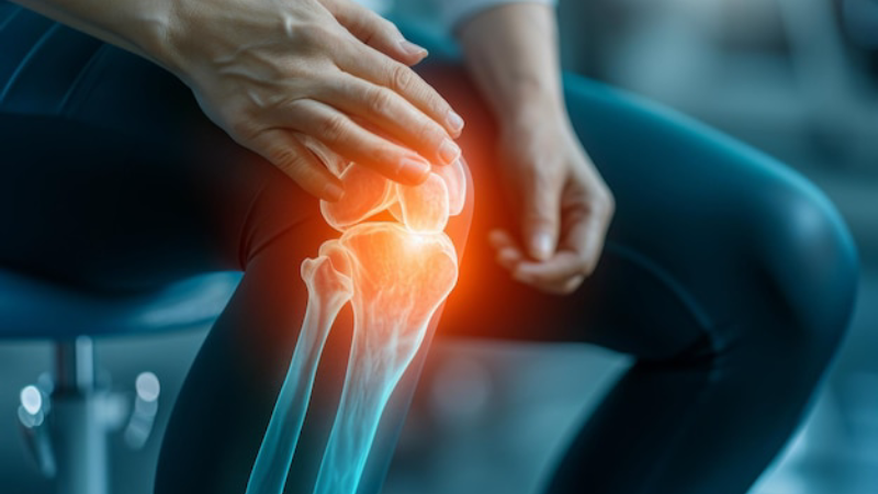 person with knee pain