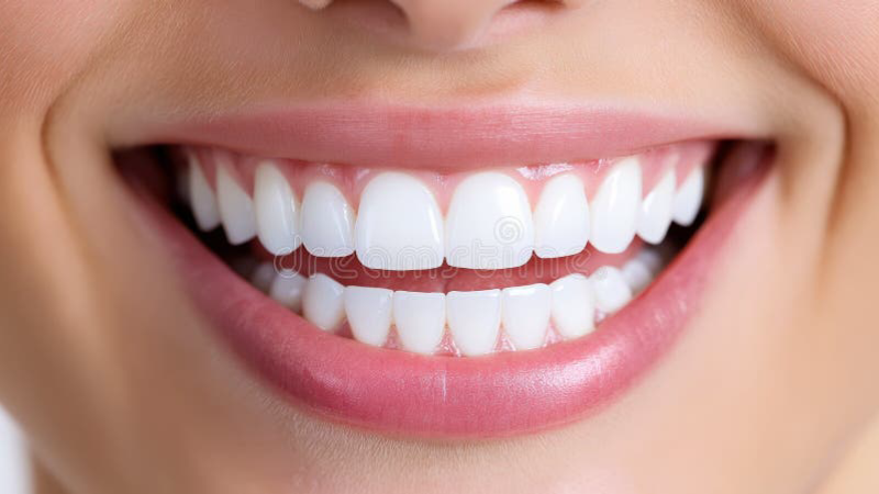 person smiling healthy teeth and gums close up