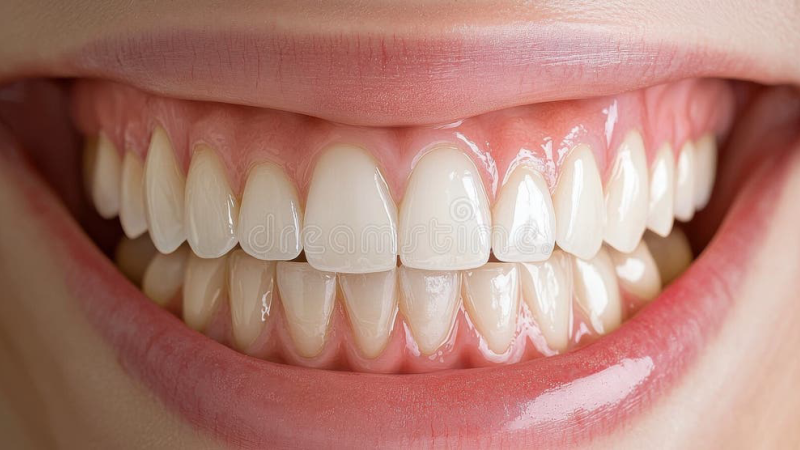 healthy teeth smile closeup