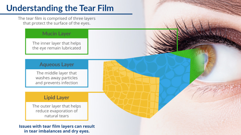 tear film layer with omega-3 molecules