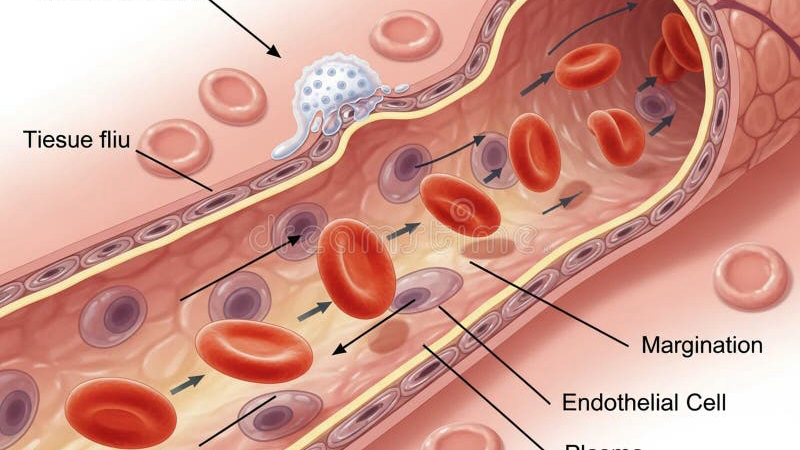 endothelial lining of blood vessels illustration