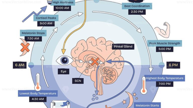male endocrine system circadian clock diagram