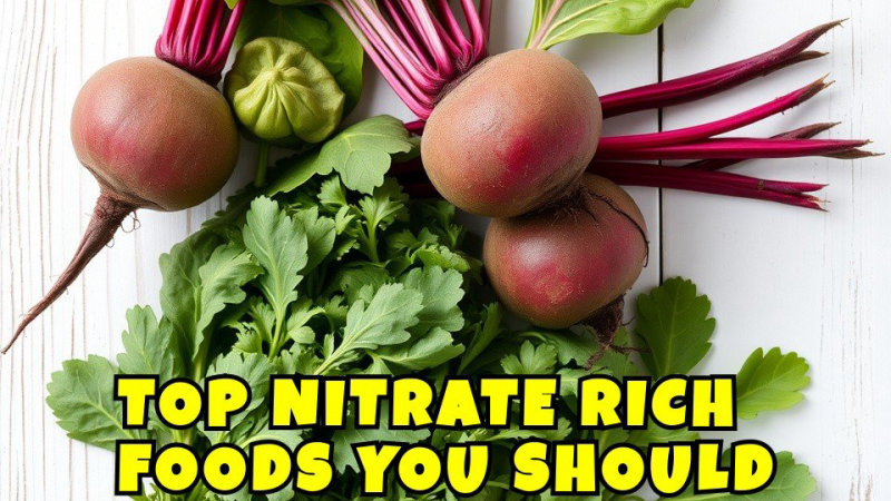 foods rich in nitrates like spinach, beets, arugula