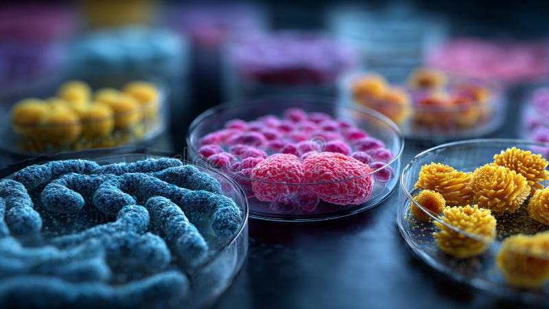 gut microbiome bacteria diversity illustration